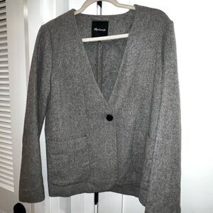 Madewell Grey Wool Blazer